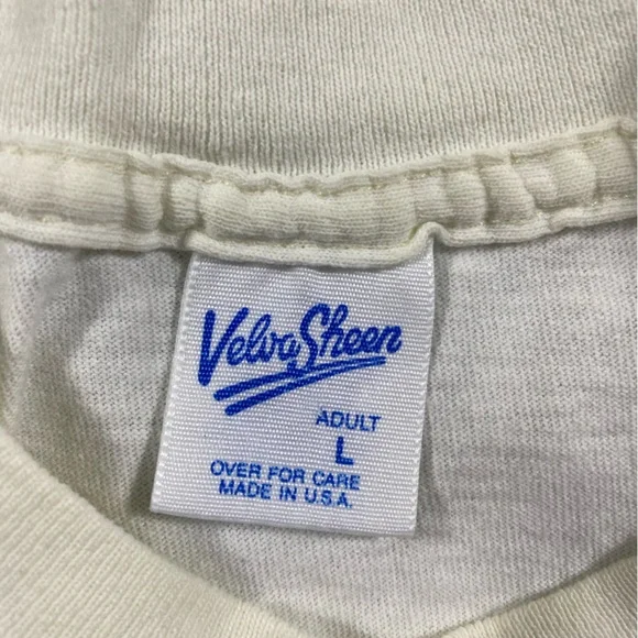 Vintage Putin Bay Velva Sheen Single Stitch T-Shirt Rare VTG Tee White Yellow - Picture 3 of 3